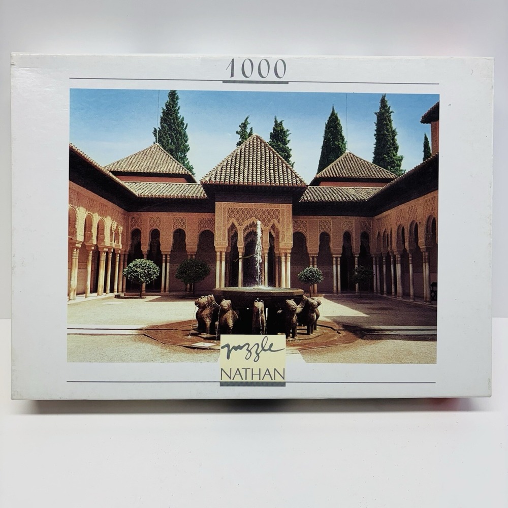Nathan‎ Puzzle 1000 Pieces L'Alhambra Granada 44x66,5 cm Vintage 1997